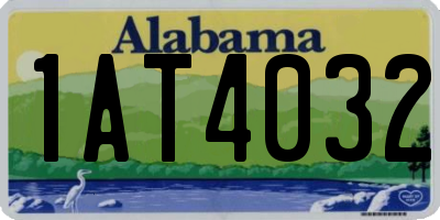 AL license plate 1AT4032