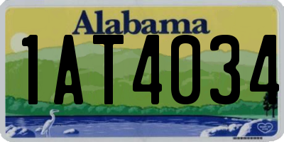 AL license plate 1AT4034