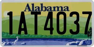 AL license plate 1AT4037
