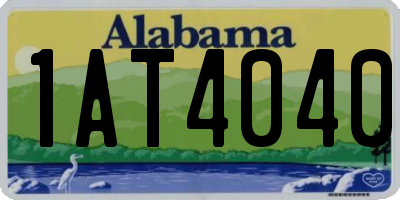 AL license plate 1AT4040