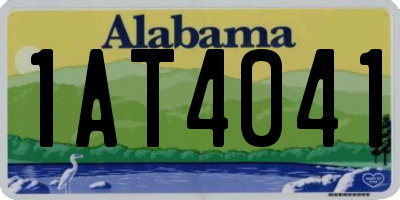 AL license plate 1AT4041