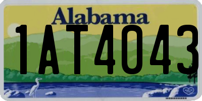 AL license plate 1AT4043