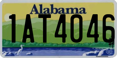 AL license plate 1AT4046