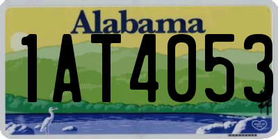 AL license plate 1AT4053