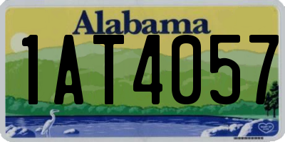 AL license plate 1AT4057