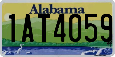 AL license plate 1AT4059