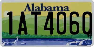 AL license plate 1AT4060