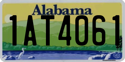 AL license plate 1AT4061