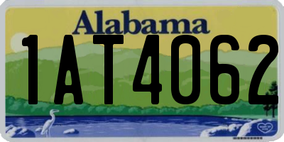 AL license plate 1AT4062