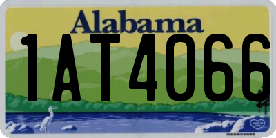 AL license plate 1AT4066
