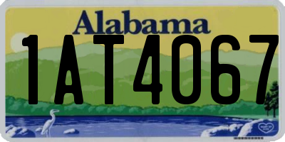 AL license plate 1AT4067