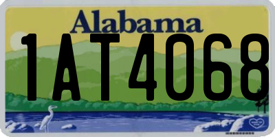 AL license plate 1AT4068