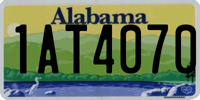 AL license plate 1AT4070