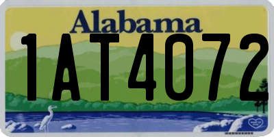 AL license plate 1AT4072