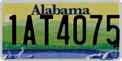 AL license plate 1AT4075