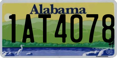 AL license plate 1AT4078