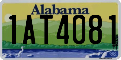 AL license plate 1AT4081