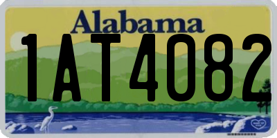 AL license plate 1AT4082