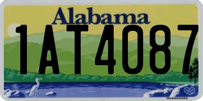 AL license plate 1AT4087