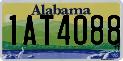 AL license plate 1AT4088
