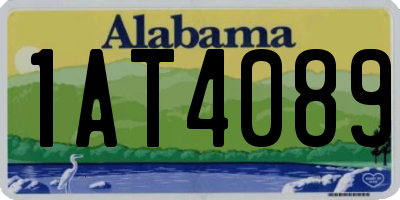 AL license plate 1AT4089