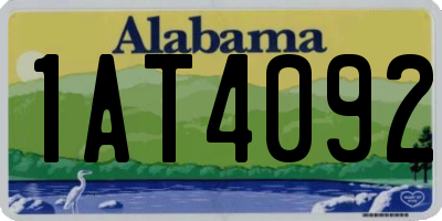 AL license plate 1AT4092