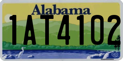 AL license plate 1AT4102