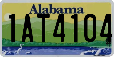 AL license plate 1AT4104