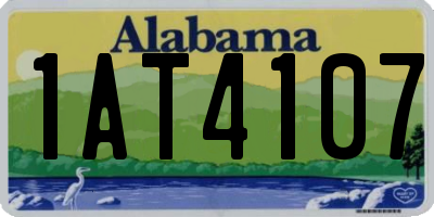 AL license plate 1AT4107