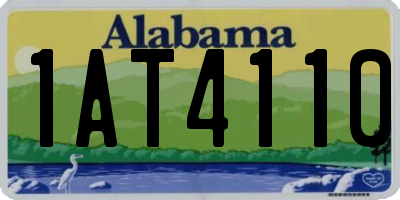 AL license plate 1AT4110