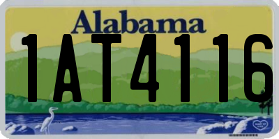 AL license plate 1AT4116