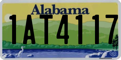 AL license plate 1AT4117