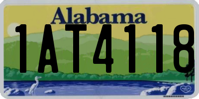 AL license plate 1AT4118