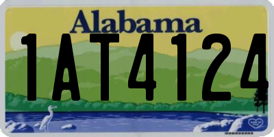 AL license plate 1AT4124