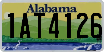 AL license plate 1AT4126