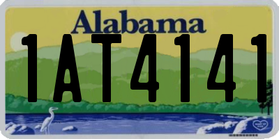 AL license plate 1AT4141