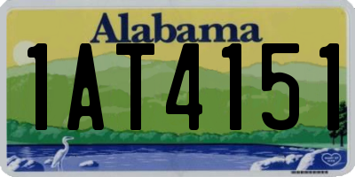 AL license plate 1AT4151