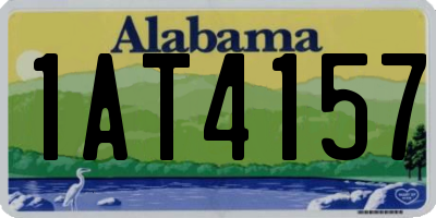AL license plate 1AT4157