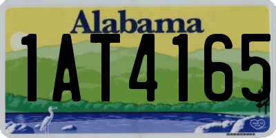 AL license plate 1AT4165
