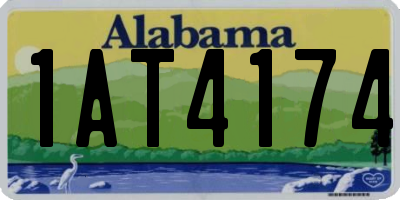 AL license plate 1AT4174