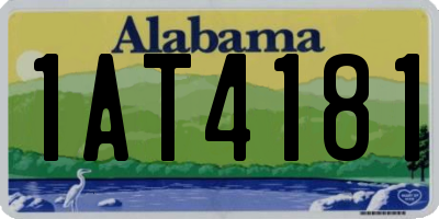 AL license plate 1AT4181
