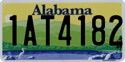 AL license plate 1AT4182