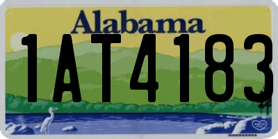 AL license plate 1AT4183