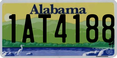 AL license plate 1AT4188