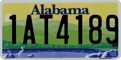 AL license plate 1AT4189