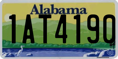 AL license plate 1AT4190