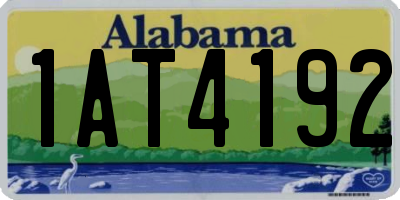 AL license plate 1AT4192