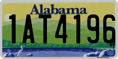 AL license plate 1AT4196