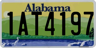 AL license plate 1AT4197