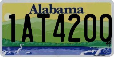 AL license plate 1AT4200